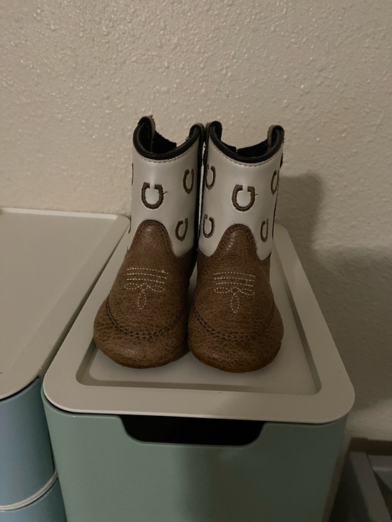 Other - Baby- Brown and White Western Cowboy Boots